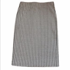 JOE FRESH Black&White Printed Stretch Pencil Skirt